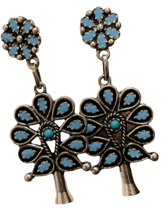 SOUTHWESTERN EARRINGS - TURQ