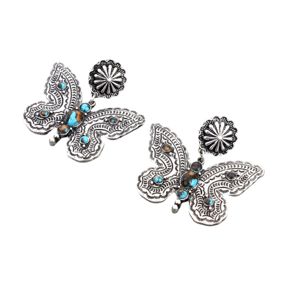 BUTTERFLY CONCHO EARRINGS